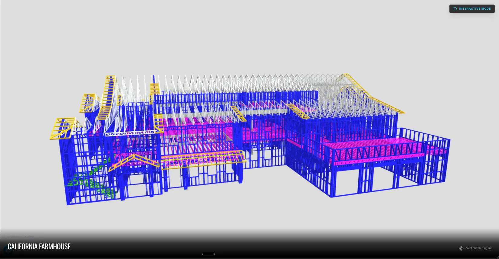 3D Steel Frame Model Preview